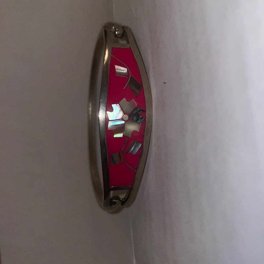 Vintage Alpaca Mexico inlay bracelet
